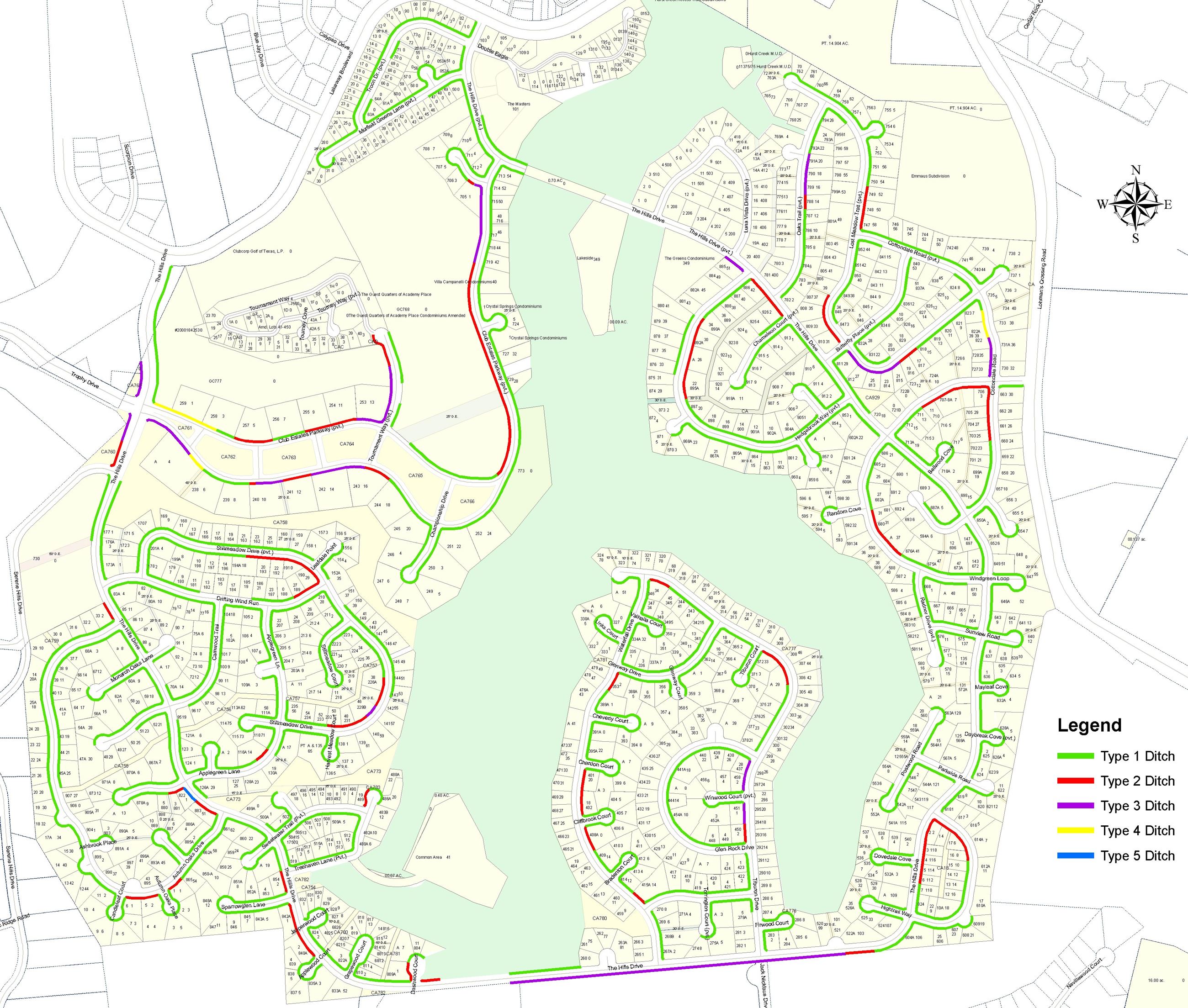 1993 Side Street Ditch Map